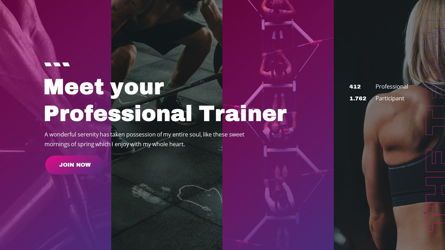 Stamin - Gym Fitness Powerpoint Template, Slide 14, 05896, Graph Charts — PoweredTemplate.com