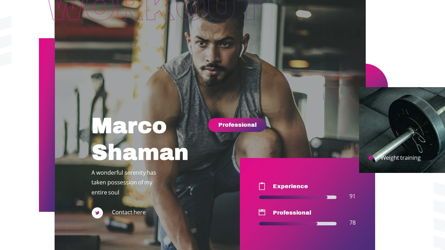 Stamin - Gym Fitness Powerpoint Template, Diapositive 17, 05896, Graphiques — PoweredTemplate.com