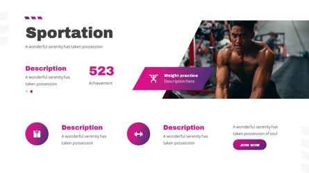 Stamin - Gym Fitness Powerpoint Template, Slide 19, 05896, Graph Charts — PoweredTemplate.com