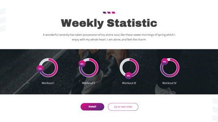 Stamin - Gym Fitness Powerpoint Template, Dia 24, 05896, Graph Charts — PoweredTemplate.com