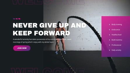 Stamin - Gym Fitness Powerpoint Template, Diapositive 3, 05896, Graphiques — PoweredTemplate.com