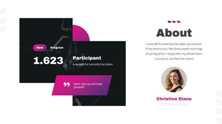 Stamin - Gym Fitness Powerpoint Template, Diapositive 5, 05896, Graphiques — PoweredTemplate.com