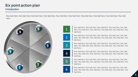 Six and Eight Point Action Plans, PowerPoint Template, 05902, Presentation Templates — PoweredTemplate.com