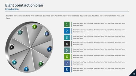 Six and Eight Point Action Plans, Deslizar 3, 05902, Modelos de Apresentação — PoweredTemplate.com