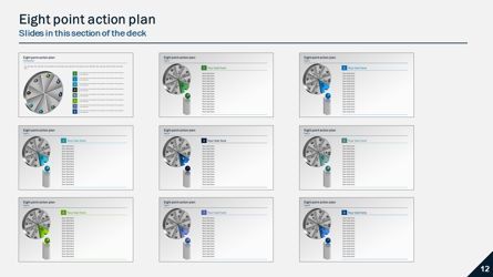 Six and Eight Point Action Plans, Diapositive 6, 05902, Modèles de présentations — PoweredTemplate.com
