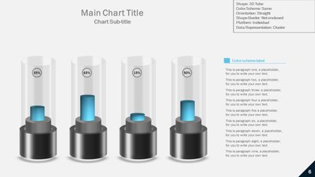 Data Driven Column Charts Tube Style, PowerPoint Template, 05903, Data Driven Diagrams and Charts — PoweredTemplate.com