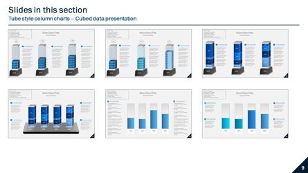 Data Driven Column Charts Tube Style, スライド 5, 05903, データベースの図＆グラフ — PoweredTemplate.com