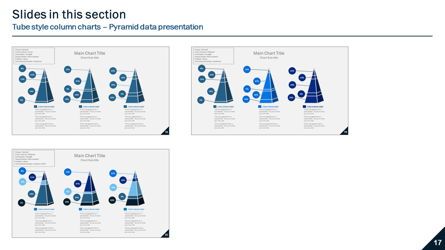 Data Driven Column Charts Tube Style, Dia 6, 05903, Datagestuurde Diagrammen — PoweredTemplate.com
