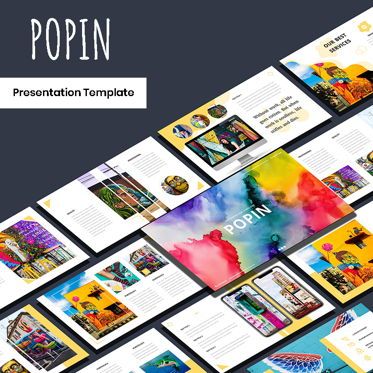 Popin - Creative Google Slide Template, 05972, プレゼンテーションテンプレート — PoweredTemplate.com