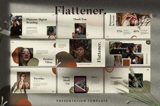 Flattener Creative Powerpoint, Dia 8, 06005, Presentatie Templates — PoweredTemplate.com