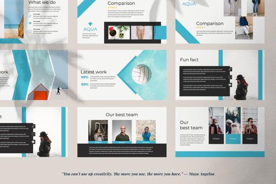 Aqua Business Google Slide, Slide 3, 06010, Presentation Templates — PoweredTemplate.com