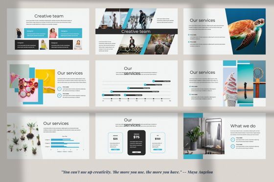 Aqua Business Google Slide, Slide 4, 06010, Presentation Templates — PoweredTemplate.com
