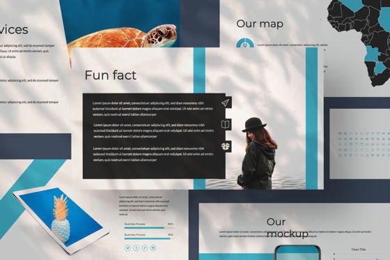 Aqua Business Google Slide, スライド 8, 06010, プレゼンテーションテンプレート — PoweredTemplate.com