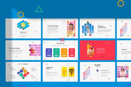 Capsul Business Powerpoint, PowerPoint Template, 06022, Presentation Templates — PoweredTemplate.com