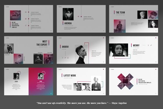 Element Creative Powerpoint, Diapositiva 2, 06025, Plantillas de presentación — PoweredTemplate.com