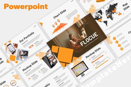 Flocue Creative Powerpoint, PowerPoint模板, 06066, 演示模板 — PoweredTemplate.com
