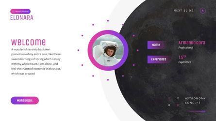 Elonara - Astronomy Powerpoint Template, Slide 3, 06080, Data Driven Diagrams and Charts — PoweredTemplate.com