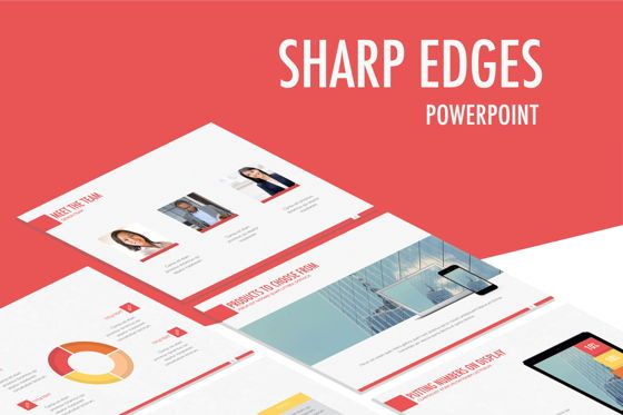 Sharp Edges PowerPoint Template, Modele PowerPoint, 06084, Modèles de présentations — PoweredTemplate.com