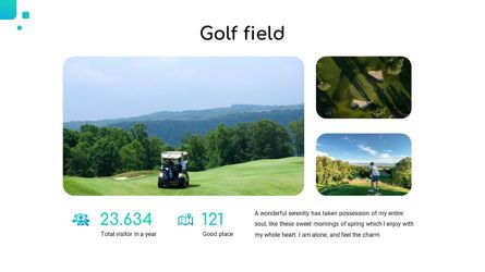 Golio - Golf Powerpoint Template, Slide 22, 06090, Diagrammi e Grafici con Dati — PoweredTemplate.com