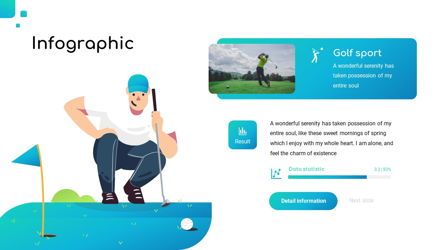 Golio - Golf Powerpoint Template, Slide 24, 06090, Diagrammi e Grafici con Dati — PoweredTemplate.com
