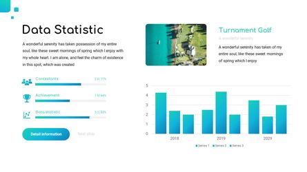 Golio - Golf Powerpoint Template, Slide 26, 06090, Data Driven Diagrams and Charts — PoweredTemplate.com