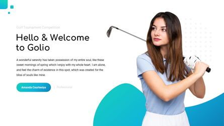 Golio - Golf Powerpoint Template, Slide 3, 06090, Data Driven Diagrams and Charts — PoweredTemplate.com