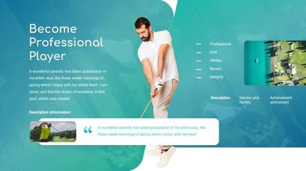 Golio - Golf Powerpoint Template, Slide 8, 06090, Data Driven Diagrams and Charts — PoweredTemplate.com
