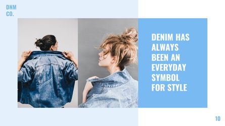 Denim - Fashion Powerpoint Template, Slide 11, 06095, Data Driven Diagrams and Charts — PoweredTemplate.com