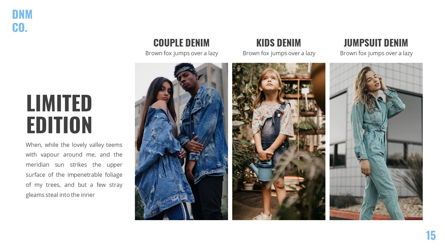 Denim - Fashion Powerpoint Template, Slide 16, 06095, Data Driven Diagrams and Charts — PoweredTemplate.com