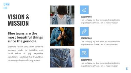 Denim - Fashion Powerpoint Template, Slide 7, 06095, Data Driven Diagrams and Charts — PoweredTemplate.com