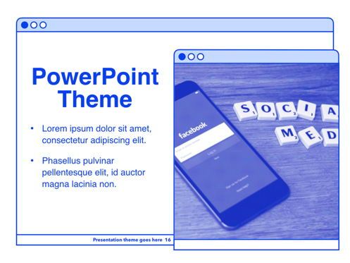 Social Media Guide PowerPoint Template, 幻灯片 17, 06100, 演示模板 — PoweredTemplate.com