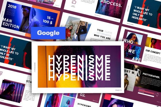 Hypenisme Brand Google Slide, 06118, Templat Presentasi — PoweredTemplate.com