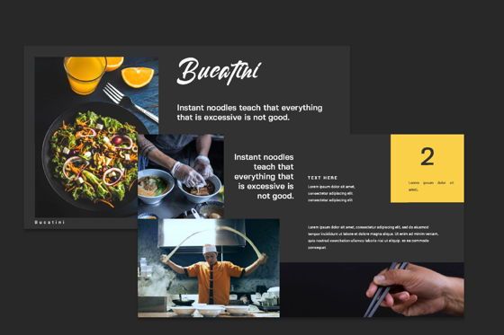 Bucatini Creative Google Slide, Diapositiva 7, 06121, Plantillas de presentación — PoweredTemplate.com