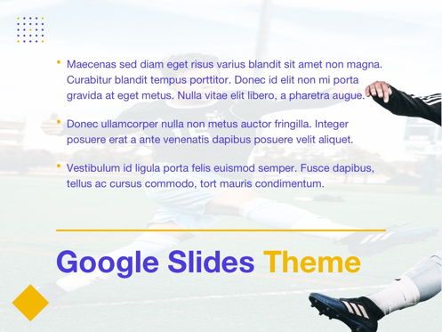 Soccer Google Slides Theme, Slide 9, 06123, Presentation Templates — PoweredTemplate.com