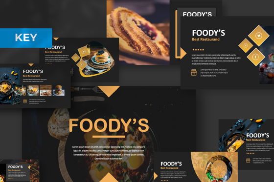 Foody Creative Keynote, Keynote Template, 06163, Modelli Presentazione — PoweredTemplate.com