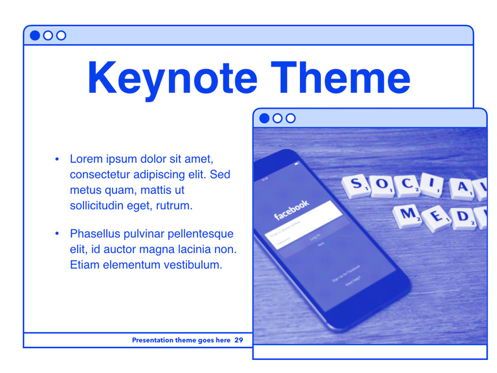 Social Media Guide Keynote Template, Deslizar 30, 06174, Modelos de Apresentação — PoweredTemplate.com