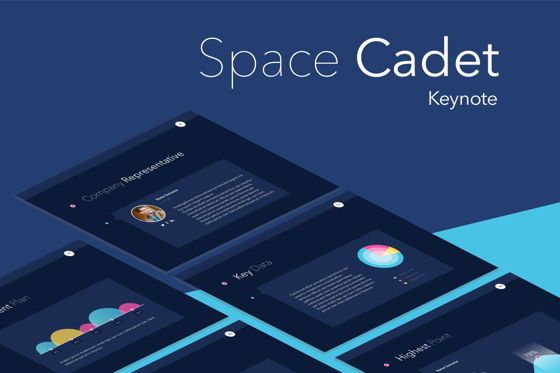 Space Cadet Keynote Template, Modele Keynote, 06177, Modèles de présentations — PoweredTemplate.com