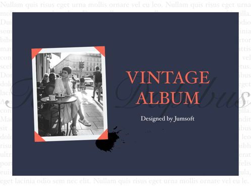 Vintage Album Keynote Template, Diapositiva 2, 06184, Plantillas de presentación — PoweredTemplate.com