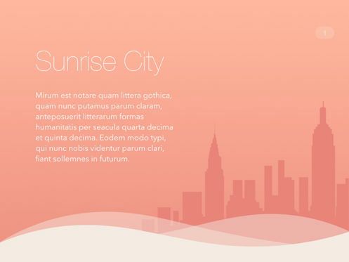 Sunrise City Keynote Template, スライド 2, 06187, プレゼンテーションテンプレート — PoweredTemplate.com