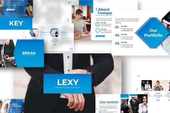 Lexy Business Keynote, Keynote Template, 06189, Presentation Templates — PoweredTemplate.com