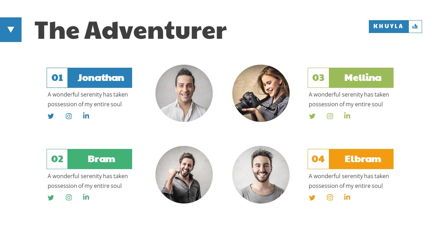 Khuyla - Adventure Powerpoint Template, Diapositiva 13, 06213, Modelos de negocios — PoweredTemplate.com