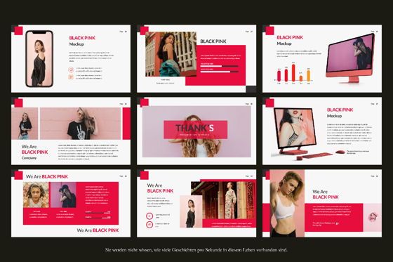 Black Pink Creative Powerpoint, Deslizar 2, 06214, Modelos de Apresentação — PoweredTemplate.com