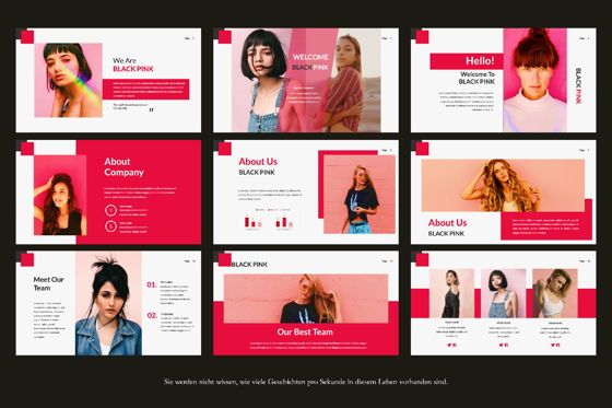 Black Pink Creative Powerpoint, Slide 3, 06214, Presentation Templates — PoweredTemplate.com