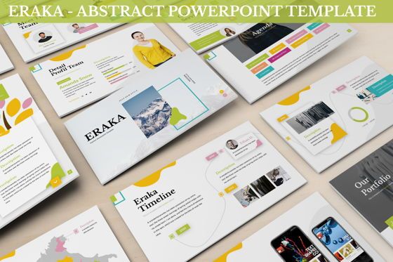 Eraka - Abstract Powerpoint Template, 06224, Businessmodellen — PoweredTemplate.com