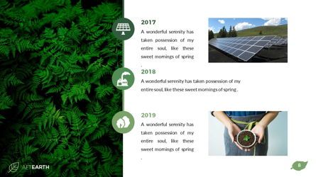 Aftearth - Eco Powerpoint Template, Slide 9, 06228, Modelli di lavoro — PoweredTemplate.com