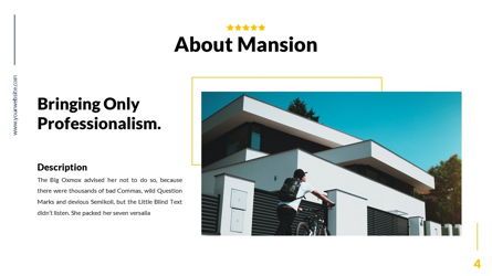 Mansion - Hospitality Powerpoint Template, Diapositiva 5, 06233, Modelos de negocios — PoweredTemplate.com