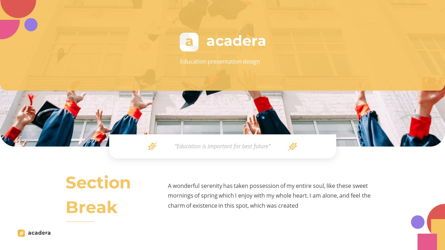 Acadera - Academic Powerpoint Template, Diapositive 13, 06234, Schémas, graphiques de données — PoweredTemplate.com