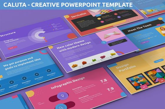 Caluta - Creative Powerpoint Template, 06251, Data Driven Diagrams and Charts — PoweredTemplate.com