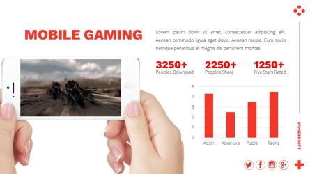 Wondersoft - Gaming Powerpoint Template, Slide 20, 06266, Diagrammi e Grafici con Dati — PoweredTemplate.com