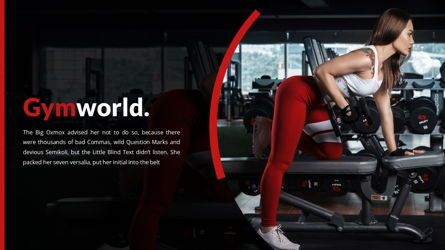 Gymworld - Fitness Powerpoint Template, Folie 2, 06275, Datengetriebene Diagramme und Charts — PoweredTemplate.com